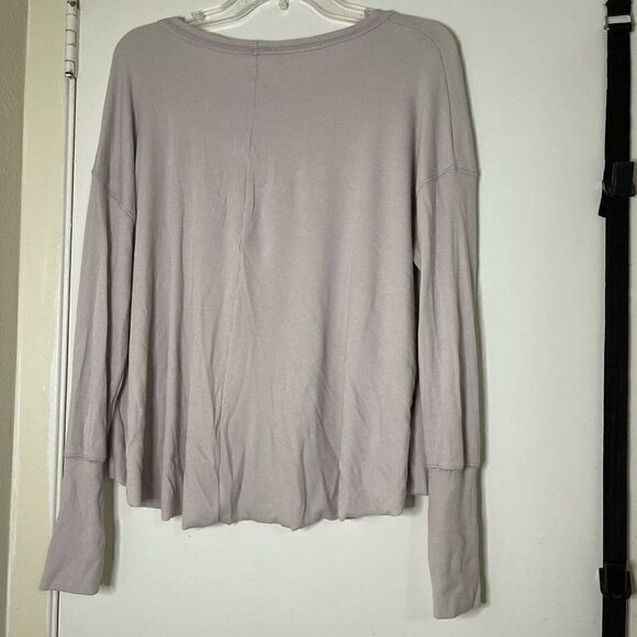 By Together long sleeve oversized ribbed shirt in dusty pink size small - Picture 5 of 6